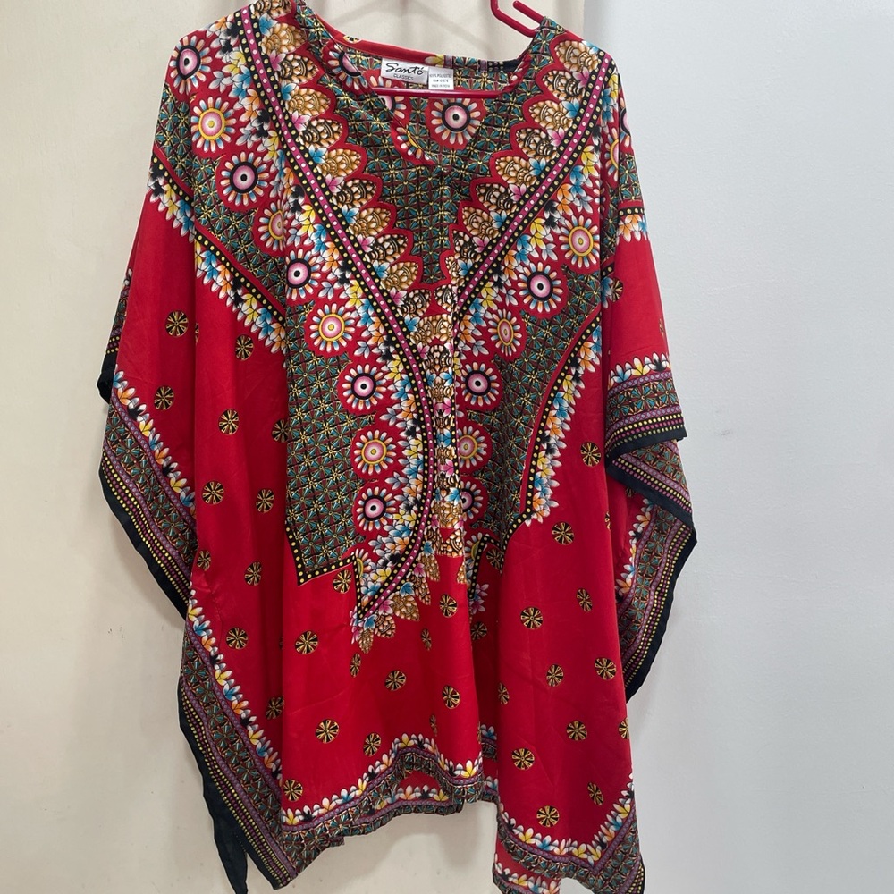 Red Printed Women's Top